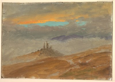 Studio di nuvole, sopra paesaggio invernale da Frederic Edwin Church