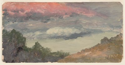 Nuvole sopra la fattoria di Church, Hudson N.Y. da Frederic Edwin Church