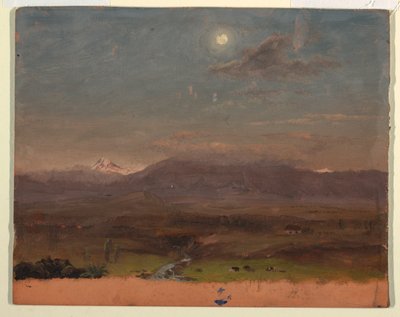 Colombia o Ecuador, montagne, chiaro di luna da Frederic Edwin Church
