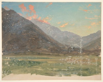 Valle profonda con nuvole illuminate dal tramonto da Frederic Edwin Church