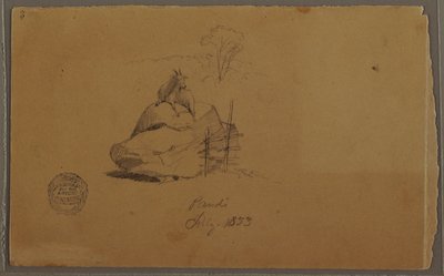 Disegno, Una capra a Pandi, Colombia, luglio 1853 da Frederic Edwin Church