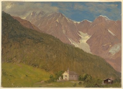Disegno, Paesaggio alpino in Svizzera, agosto 1868 da Frederic Edwin Church