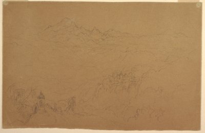 Disegno, Paesaggio delle Ande, luglio 1853 da Frederic Edwin Church