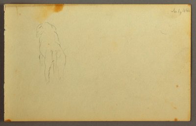Disegno, Animale, dal retro, 1844 da Frederic Edwin Church