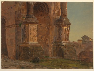 Disegno, Arco di Settimio Severo, Roma, febbraio 1869 da Frederic Edwin Church