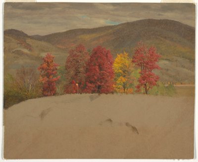 Disegno, Paesaggio autunnale nel New England, probabilmente ottobre 1865 da Frederic Edwin Church