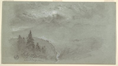 Disegno, Berchtesgaden, Baviera, 27 luglio 1868 da Frederic Edwin Church