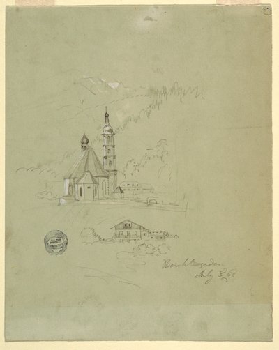 Disegno, Berchtesgaden, Baviera, 3 luglio 1868 da Frederic Edwin Church