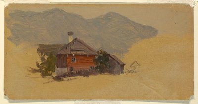 Disegno, Berchtesgaden, casa di contadini, 1868 da Frederic Edwin Church