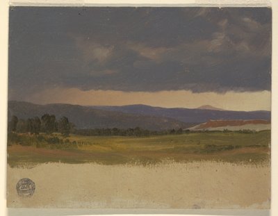 Disegno, Collina blu sotto le nuvole basse, 1869-70 da Frederic Edwin Church