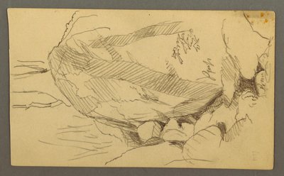 Disegno, masso e rocce, forse 1877 da Frederic Edwin Church