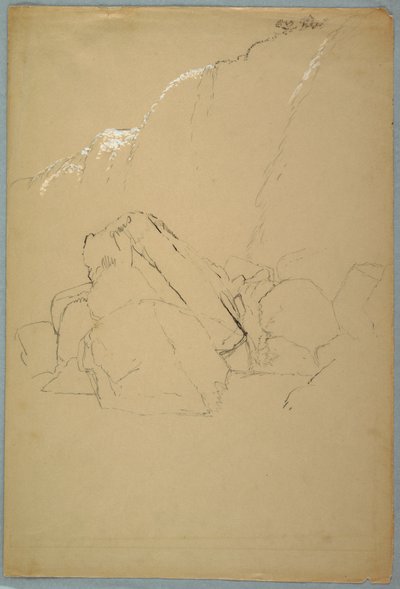 Disegno, massi, la Banca Canadese, 1858 da Frederic Edwin Church