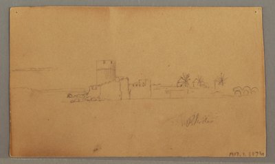 Disegno, Castello sul porto, 29 maggio 1868 da Frederic Edwin Church