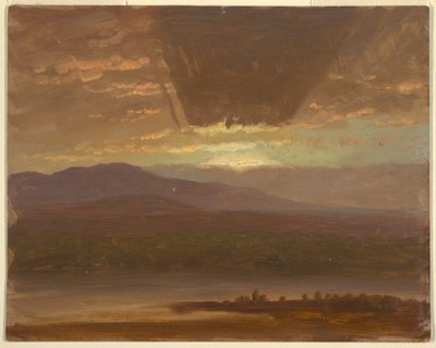 Disegno, Catskills da Hudson, New York, 1870 da Frederic Edwin Church