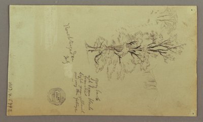 Disegno, camini, cascate, figure, ecc., luglio forse 1868 da Frederic Edwin Church
