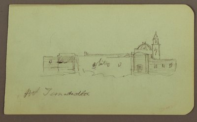 Disegno, Chiesa; verso: Paesaggio montano, "Taluca", 1883 da Frederic Edwin Church