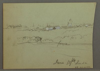 Disegno, Città di Londra, forse 1869 da Frederic Edwin Church