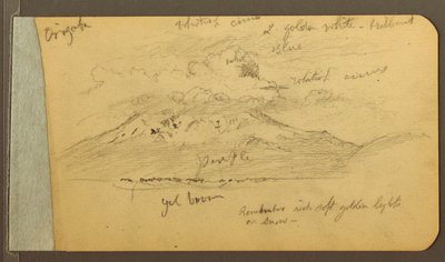 Disegno, Montagne coperte di nuvole, 1889 da Frederic Edwin Church