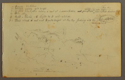 Disegno, Studio di nuvola, 1844 da Frederic Edwin Church