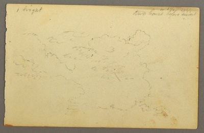 Disegno, Studio di nuvola, 1844 da Frederic Edwin Church