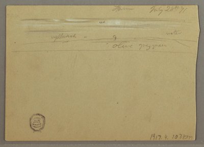 Disegno, Studio di nuvola, 28 luglio 1871 da Frederic Edwin Church