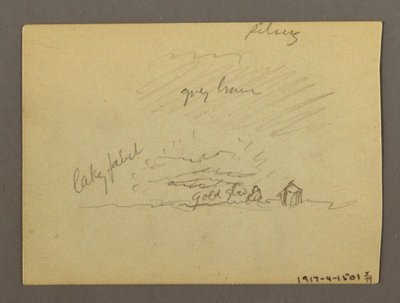 Disegno, Studio di nuvole su edifici, forse 1868-69 da Frederic Edwin Church