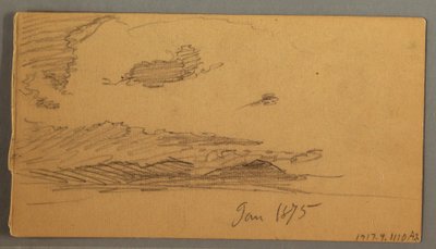 Disegno, Nuvola sulle colline, forse 1875 da Frederic Edwin Church