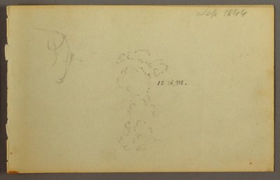 Disegno, Studio di nuvola, 1844 da Frederic Edwin Church