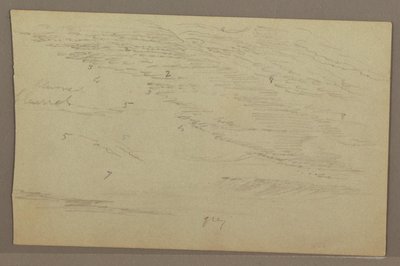 Disegno, studio di una nuvola, 1860 da Frederic Edwin Church