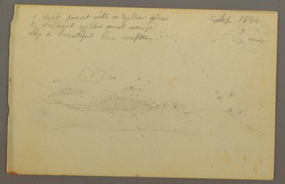 Disegno, Studio di nuvola, collina, 1844 da Frederic Edwin Church