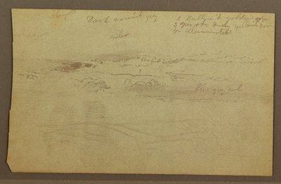 Disegno, Studio di nuvole sulle colline, 1860 da Frederic Edwin Church