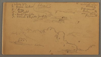 Disegno, Studio di nuvola, forse 1874 da Frederic Edwin Church
