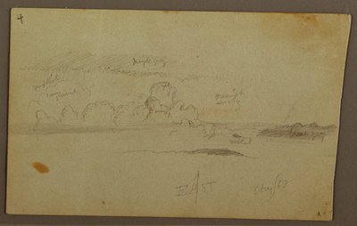Disegno, Nuvole sulla catena di colline, 1863 da Frederic Edwin Church