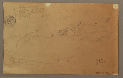 Disegno, Cielo nuvoloso, 1863 da Frederic Edwin Church