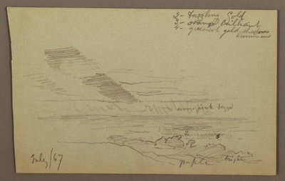 Disegno, Cielo nuvoloso, 1867 da Frederic Edwin Church