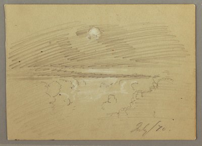 Disegno, Cielo nuvoloso, luglio 1870 da Frederic Edwin Church