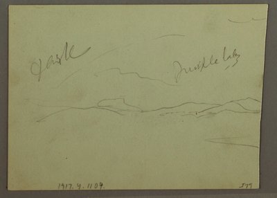Disegno, Cielo nuvoloso, collina, 1870 da Frederic Edwin Church