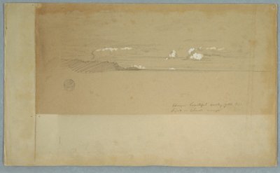 Disegno, Cielo nuvoloso su castelli e boschi, forse 1857 da Frederic Edwin Church