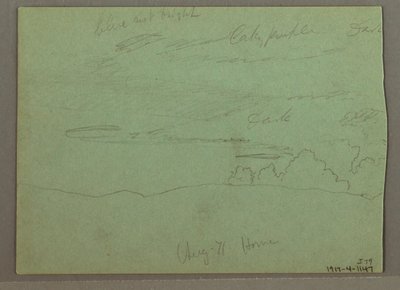 Disegno, Cielo nuvoloso sul crinale, agosto 1871 da Frederic Edwin Church