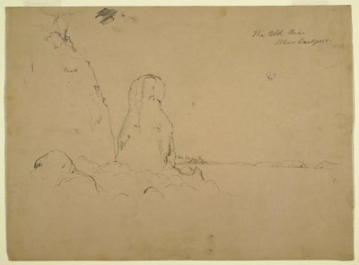 Disegno, Costa con "Il vecchio frate Neaer Eastport", 1851 ca. da Frederic Edwin Church