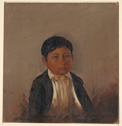 Disegno, Colombia, Barranquilla, ritratto di ragazzo, maggio 1853 da Frederic Edwin Church