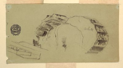 Disegno, Frammenti di colonna e trabeazione, Atene, aprile 1869 da Frederic Edwin Church