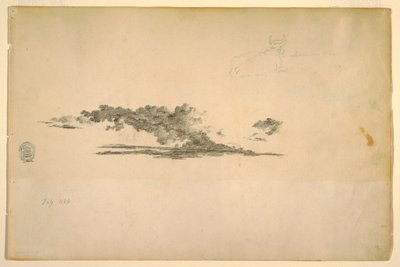 Disegno, mucca, nuvole, luglio e settembre 1844 da Frederic Edwin Church
