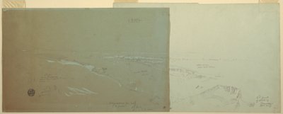 Disegno, Damasco, Siria, vista da nord-ovest, parte 2, aprile o maggio 1868 da Frederic Edwin Church