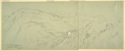 Disegno, veduta distante di Damasco, Siria, 7 maggio 1868 da Frederic Edwin Church