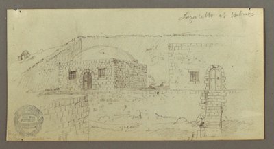 Disegno, casa a cupola, casa con scala, febbraio forse 1868 da Frederic Edwin Church