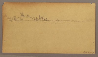 Disegno, Doppio arcobaleno sulle cascate, fiume Niagara, forse 1858 da Frederic Edwin Church