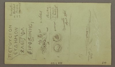 Disegno, facciata del Parrelorium, 28 aprile 1868 da Frederic Edwin Church