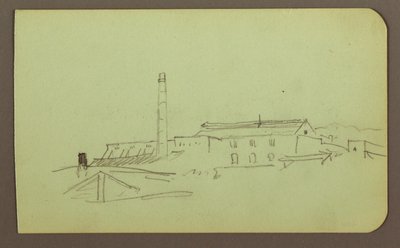 Disegno, Fabbrica; verso: Figure, 1883 da Frederic Edwin Church