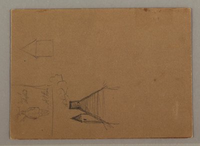 Disegno, Figura, tetti, forse 1869 da Frederic Edwin Church